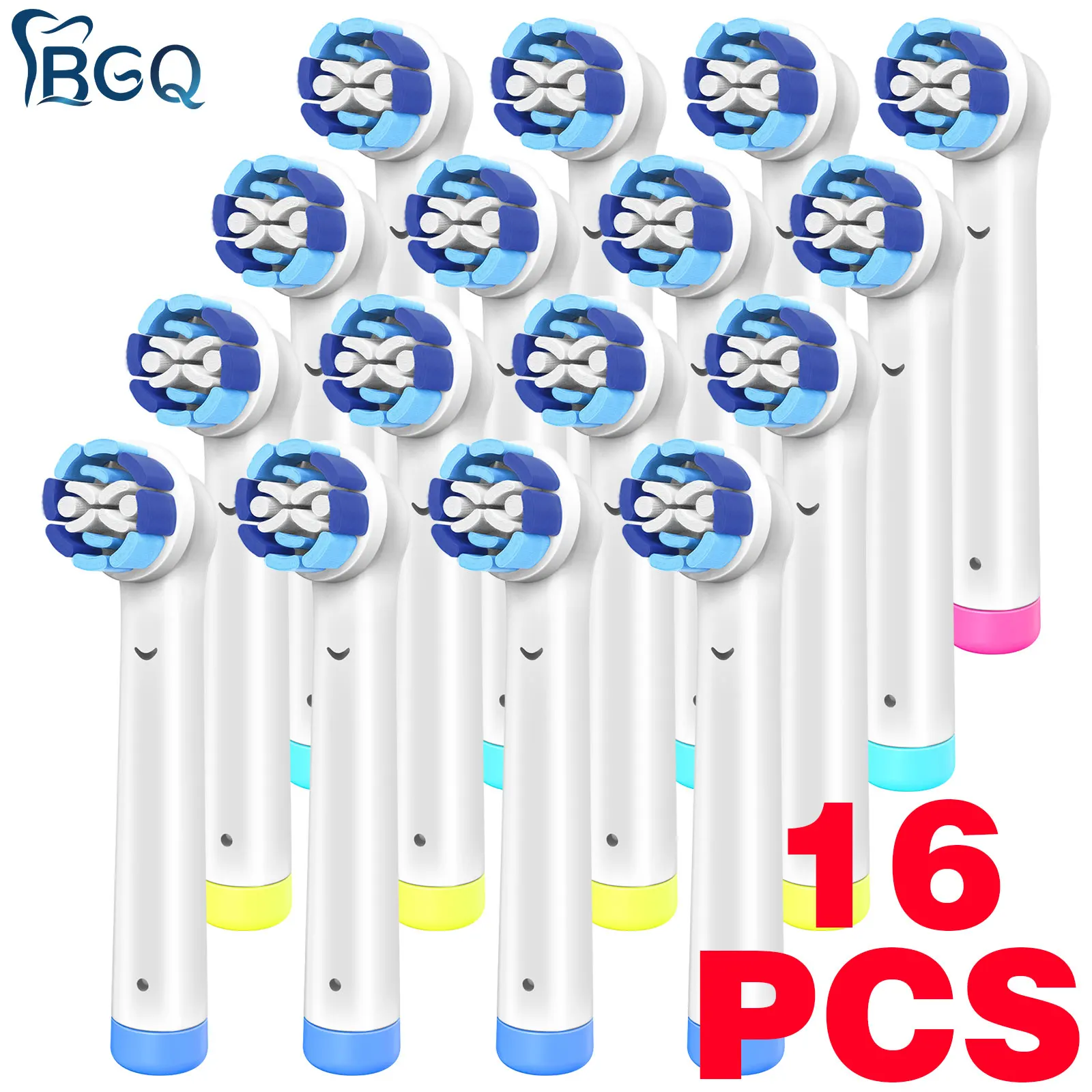 

16pcs Replacement Toothbrush Heads Precision Clean 7x Whitening Gum Care for Oralb Nozzles Refill Oral B Attachments All Models