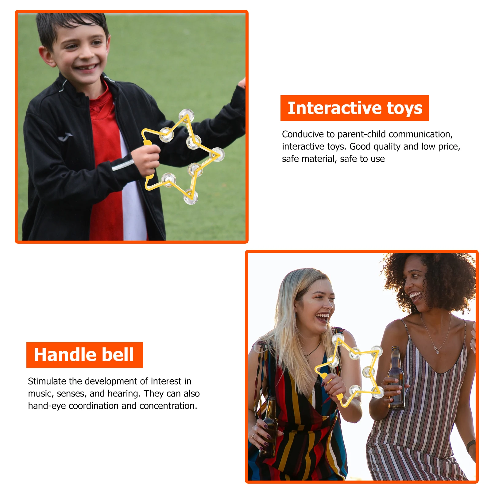 

Hand-ring Drum Tambourine Percussion Birthday Gift Bell Shaking Instrument Musical