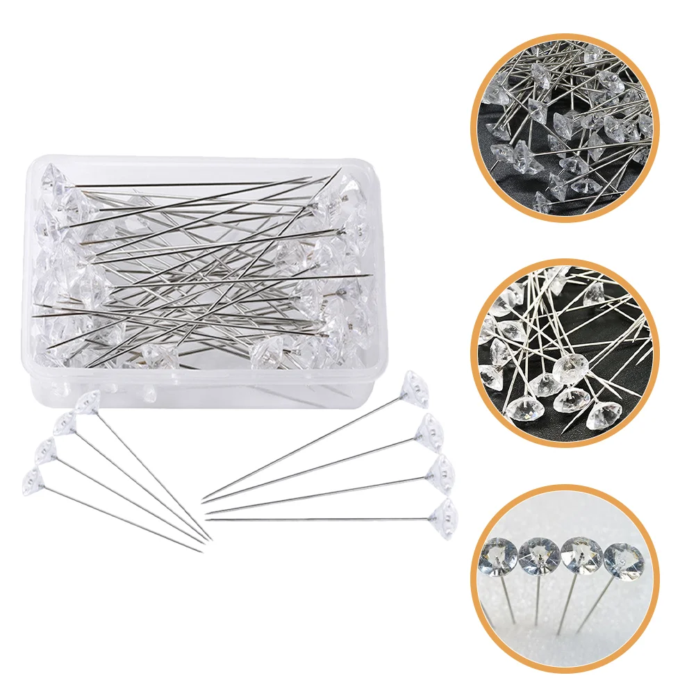 

Diamond Shaped 38mm Rhinestones Flat Sewing Crafting Quilting Embroidery Fabric Marking Jewelry Pin