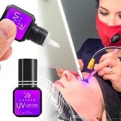 Quick Dry UV Lash Extension Glue, de longa duração, cola impermeável para cílios, 1 segundo, 5ml