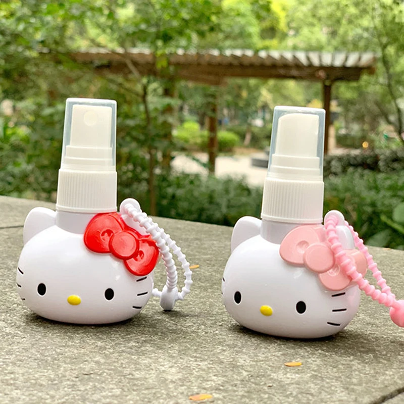 Botella pulverizadora de Hello Kitty de 50 ml Kuromi My Melody, cosméticos portátiles de viaje, prensa de perfume embotellada