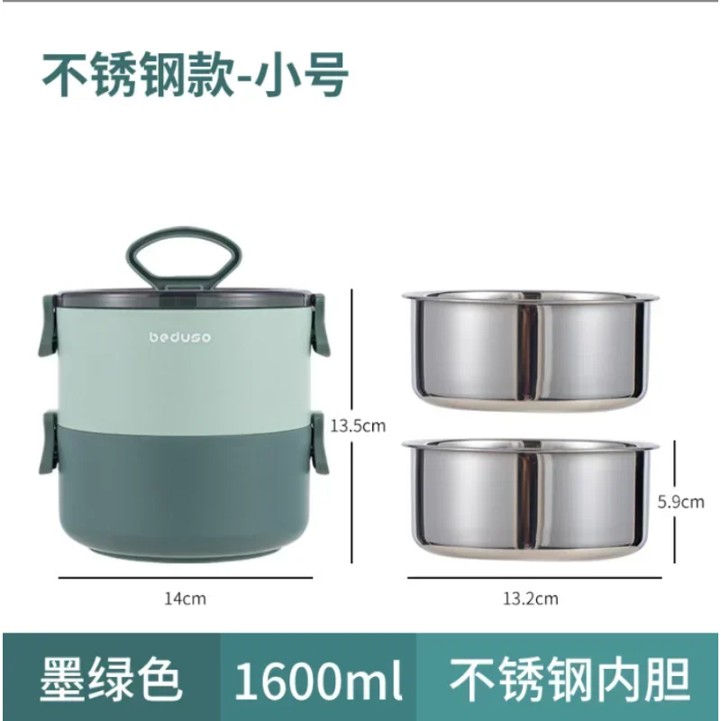 Lancheiras para adultos Recipientes de preparação de refeições em aço inoxidável empilháveis isolados