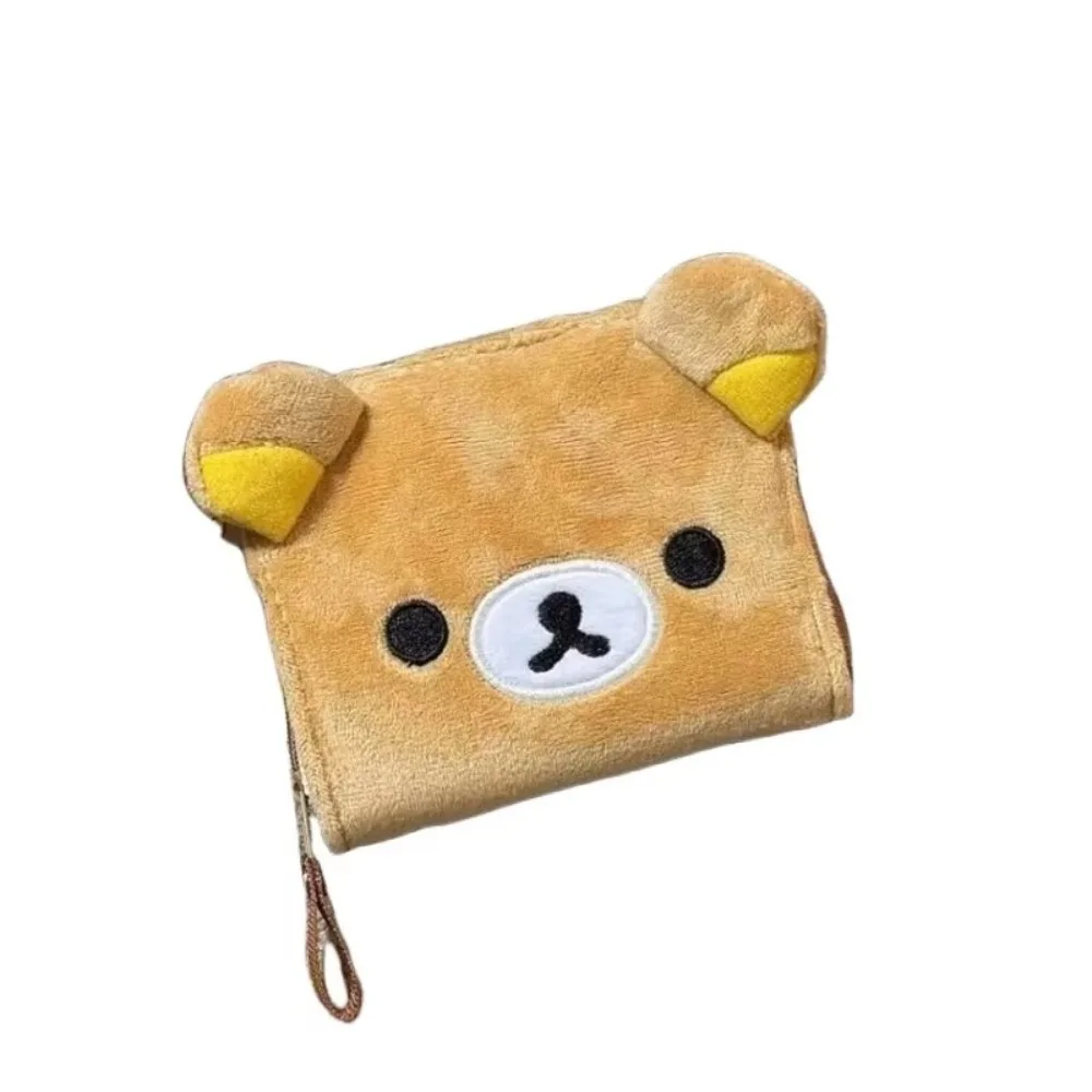 

Cute Japanese-style Wallet Cartoon Teddy Bear Coin Purse Folding Portable ID Card Holder Friend's Gift