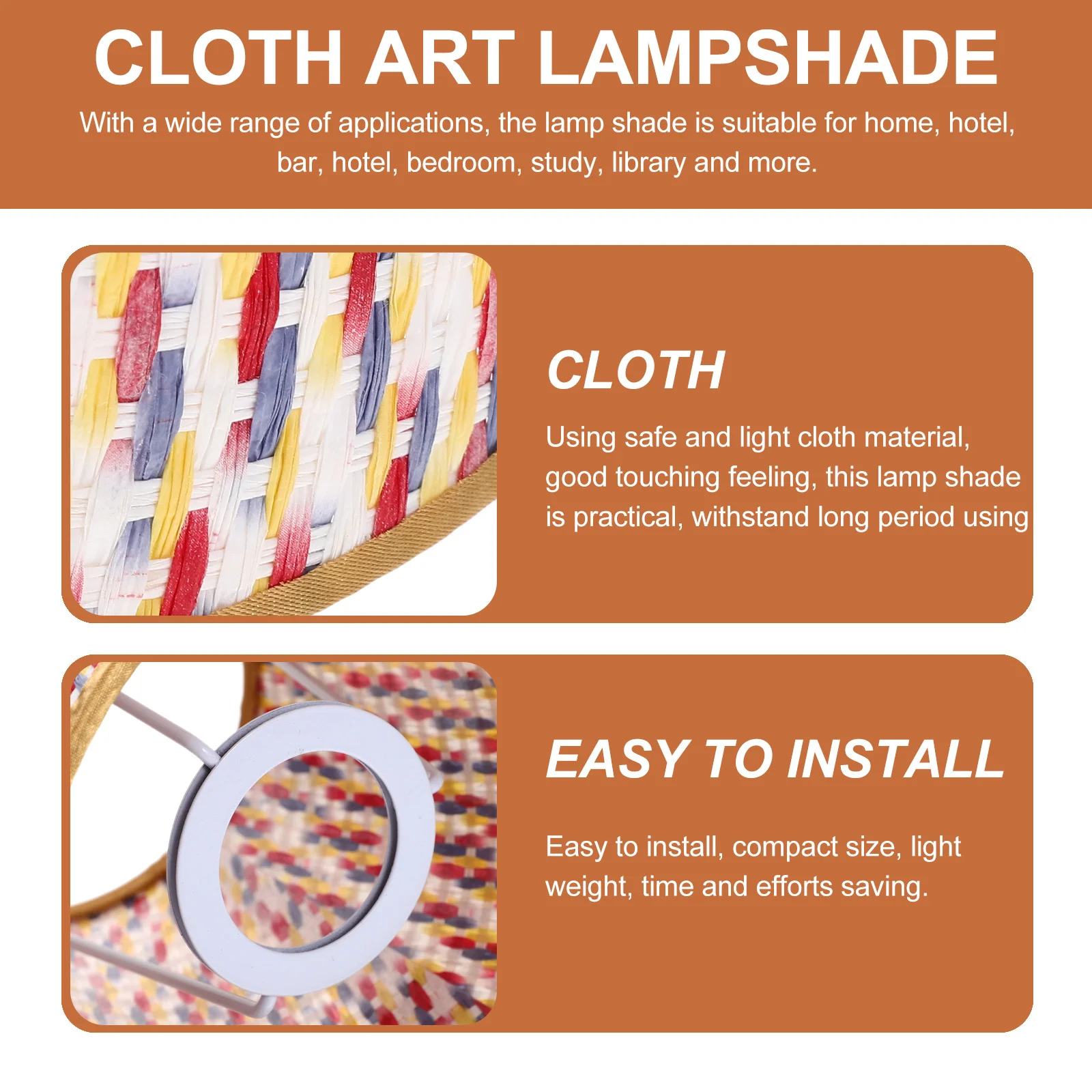 

Colorful Lampshade Woven Fabric Cone Shade For Table Floor Lamp Replacement Household Decorative Light Cover Rustic Linen