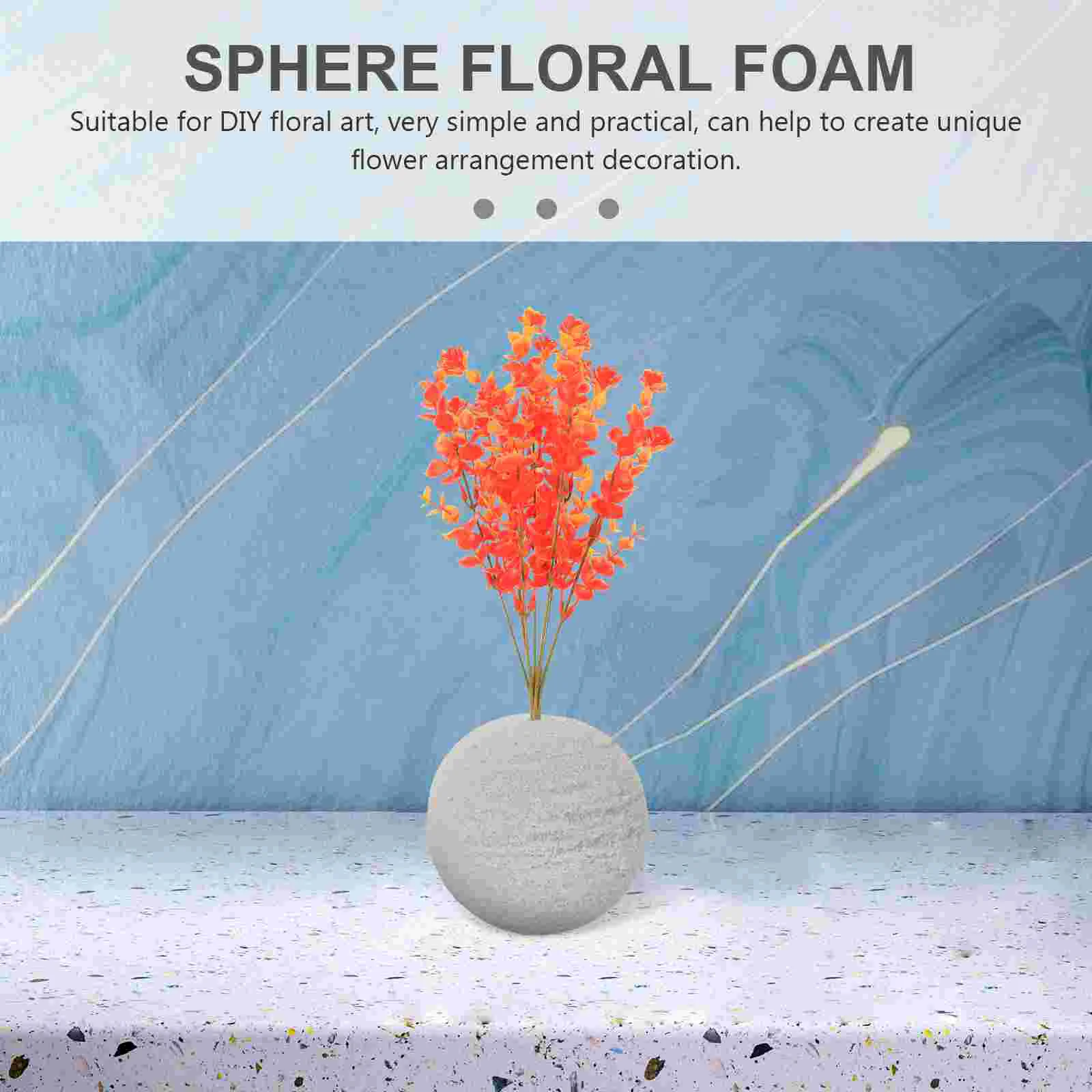 2 Pcs Foam Balls Flower Mud Artificial Plant Sphere Wet Brick Floral Round Circles