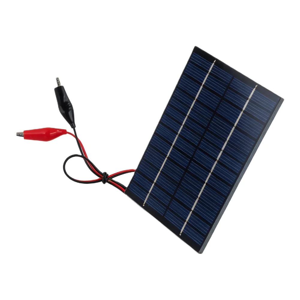 1pc Solar Panels 10W 12V Outdoor Waterproof Portable Polycrystalline Solar Panel With Clip For 9-12V Battery Charging