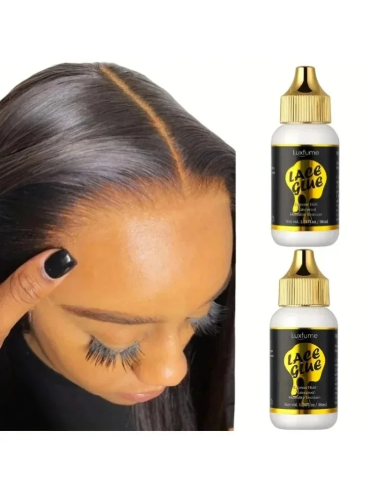 38ml Spitzenkleber-Gel für Perückenmontage, Starkhaftender Schnelltrocknender Perückenkleber, Unisex Wasserfester Spitzenkleber für Haaraccessoires