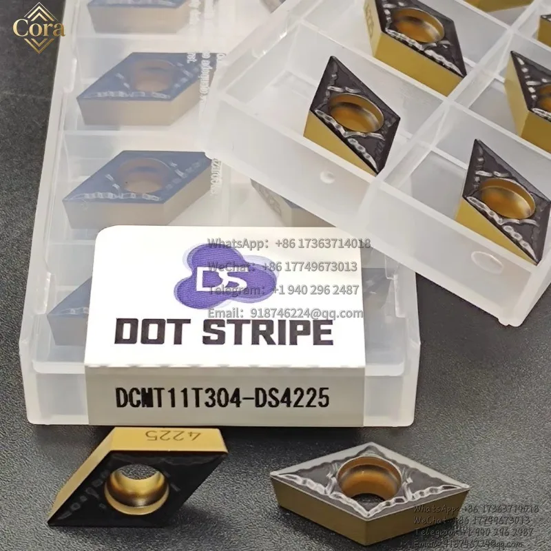 

DCMT070204 DCMT11T304 DCMT11T308 PM External Turning Tools DCMT Carbide Insert Lathe Cutter Tool Turning Insert