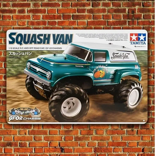 Tamiya Squash Van Boxart Metal Poster - Vintage Rc Car Tin Sign -  Plaque