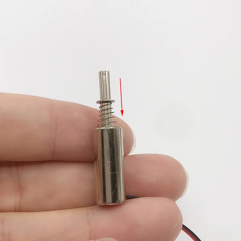 Solénoïde d\'inhalation d\'aspiration cylindrique, petite course d\'électroaimant, verrouillage d\'empreintes digitales, DC 3V, 6V, 9V, 12V, 24V, 8mm,
