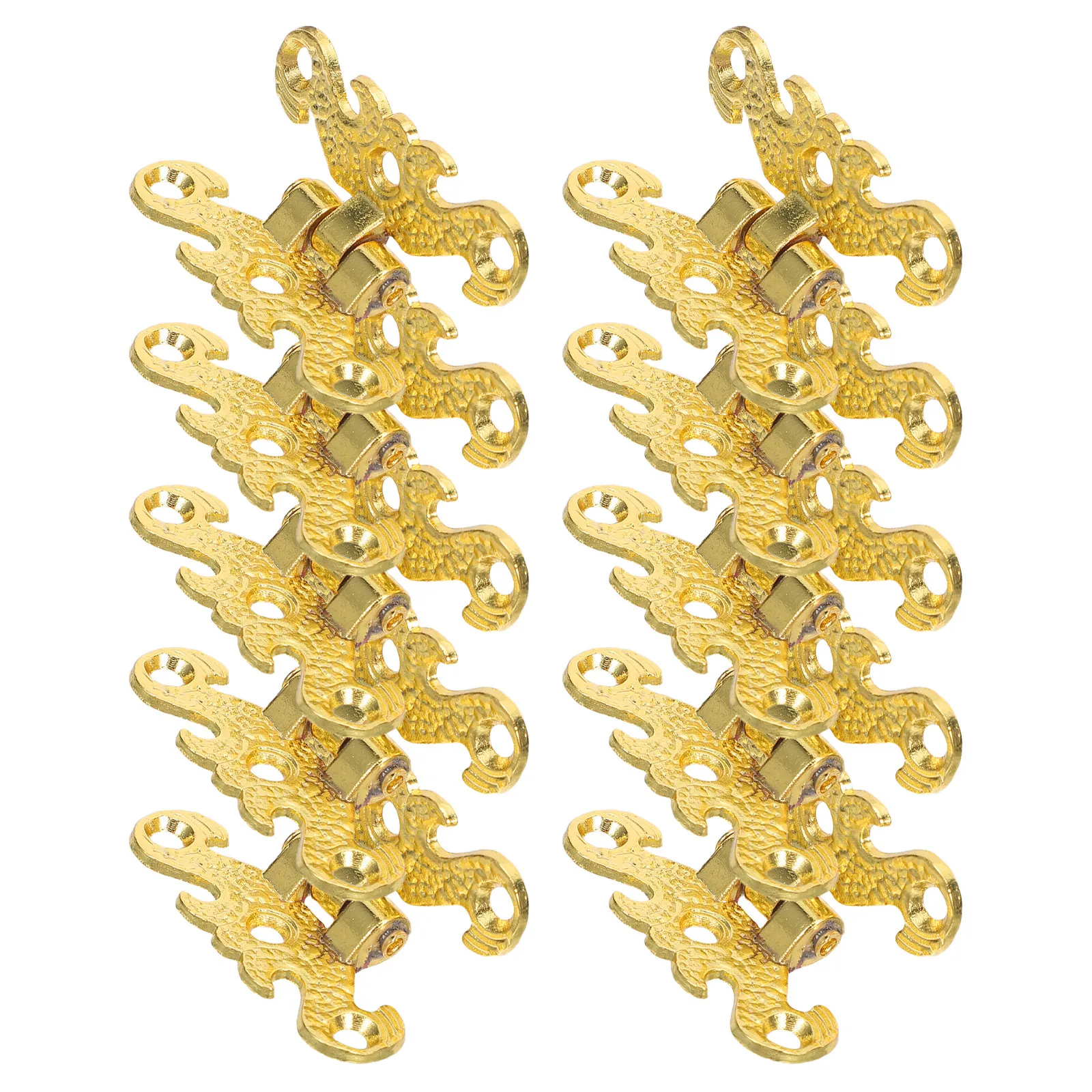 10Pcs Vintage Decorative H-Shape Hinges Zinc Alloy Mini Box Hinges for Jewelry Wooden Chest Cabinet Craft Hardware
