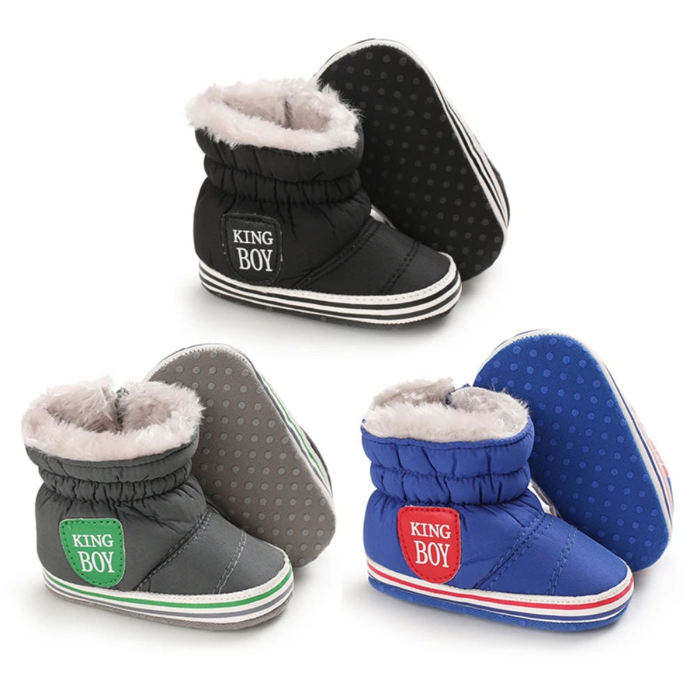 

Winter Infant 0-18M Snow Boots Baby Boy Girl Shoes Soft Glitter Zipper First Walker Plush Lined Prewalker Fleece Boots Boots