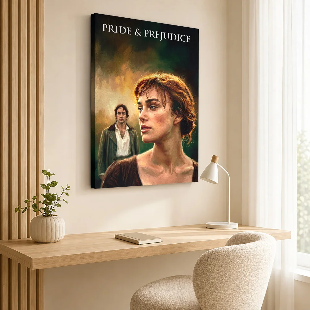 Pride & Prejudice Movie Canvas Poster Personalized Photo Vintage Movie Wall Art for Man Cave Decor Ready to Hang Gift for Fans