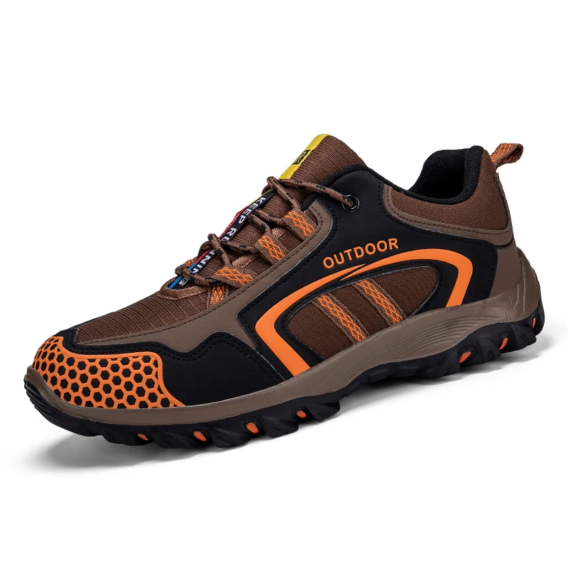 Męskie oddychające buty turystyczne Outdoor Trail Trainers sznurowane buty wspinaczkowe antypoślizgowe trampki trekkingowe buty taktyczne myśliwskie