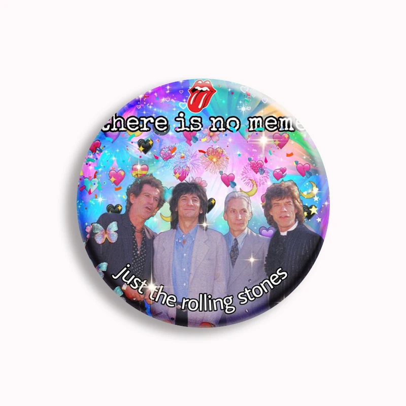 Classic Band R-Rolling Stone Lip Soft Button Pin Rock Punk Metal Aesthetic Brooch Badge Backpack Accessories Decor Fans Collect