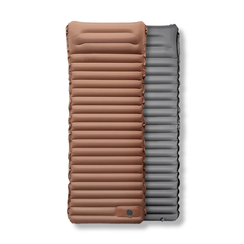 Camping Inflatable Mattress Outdoor Air Bed with Drop Stitch Thickened Extra High Foldable Portable Single Double with Foot Pump