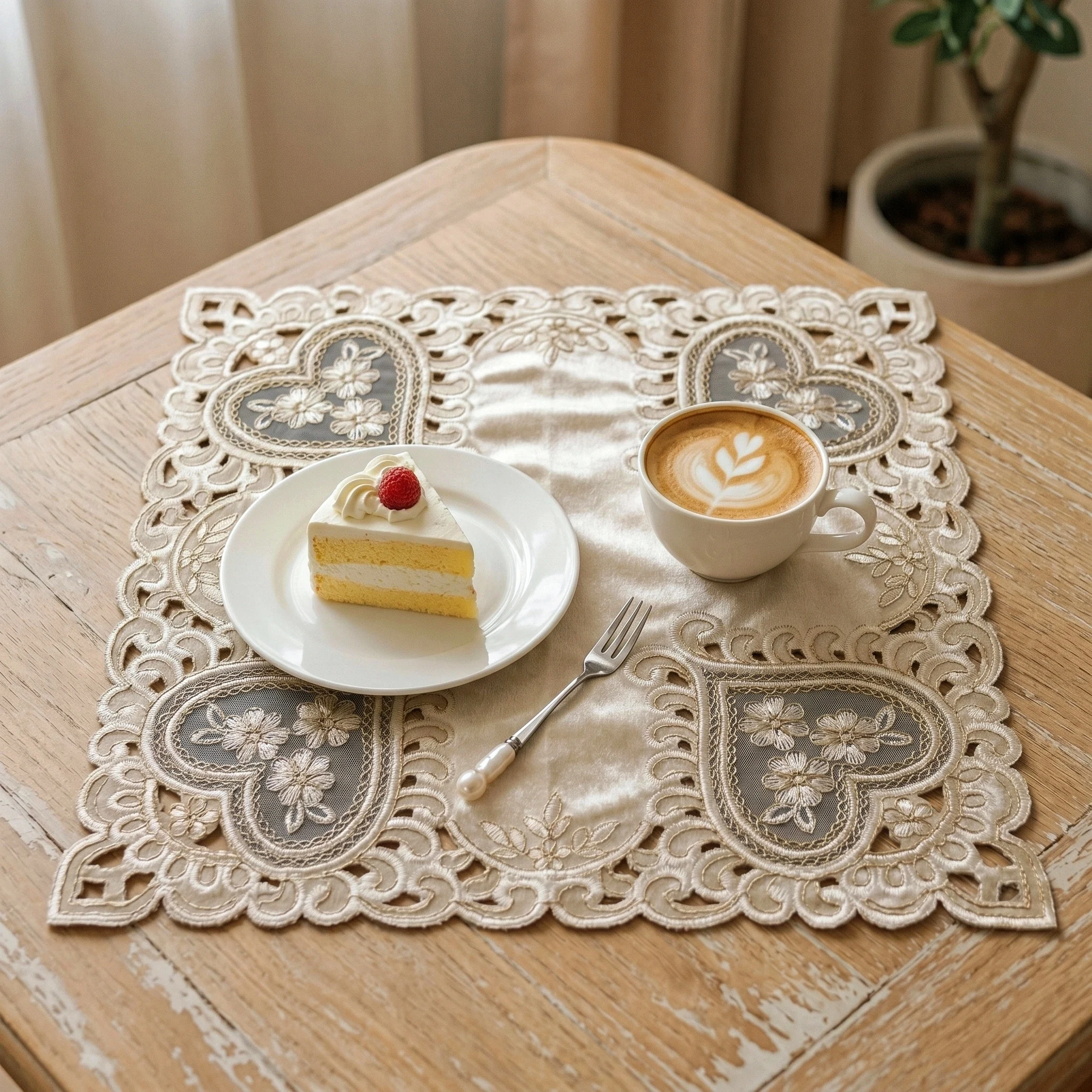 Placemat Set of 4 Decorative Tablecloths American Breakfast Placemats Bright Velvet Large Plates Mats Rose Gold Table Pad view 2