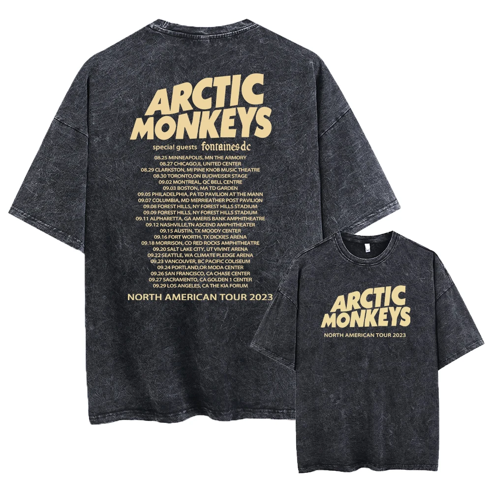 

Rock Arctic Monkeys Music Album Washed New Arrival Mens Clothes Tee Shirt Homme Graphic T-Shirts Men Tshirt for Men Ropa Hombre