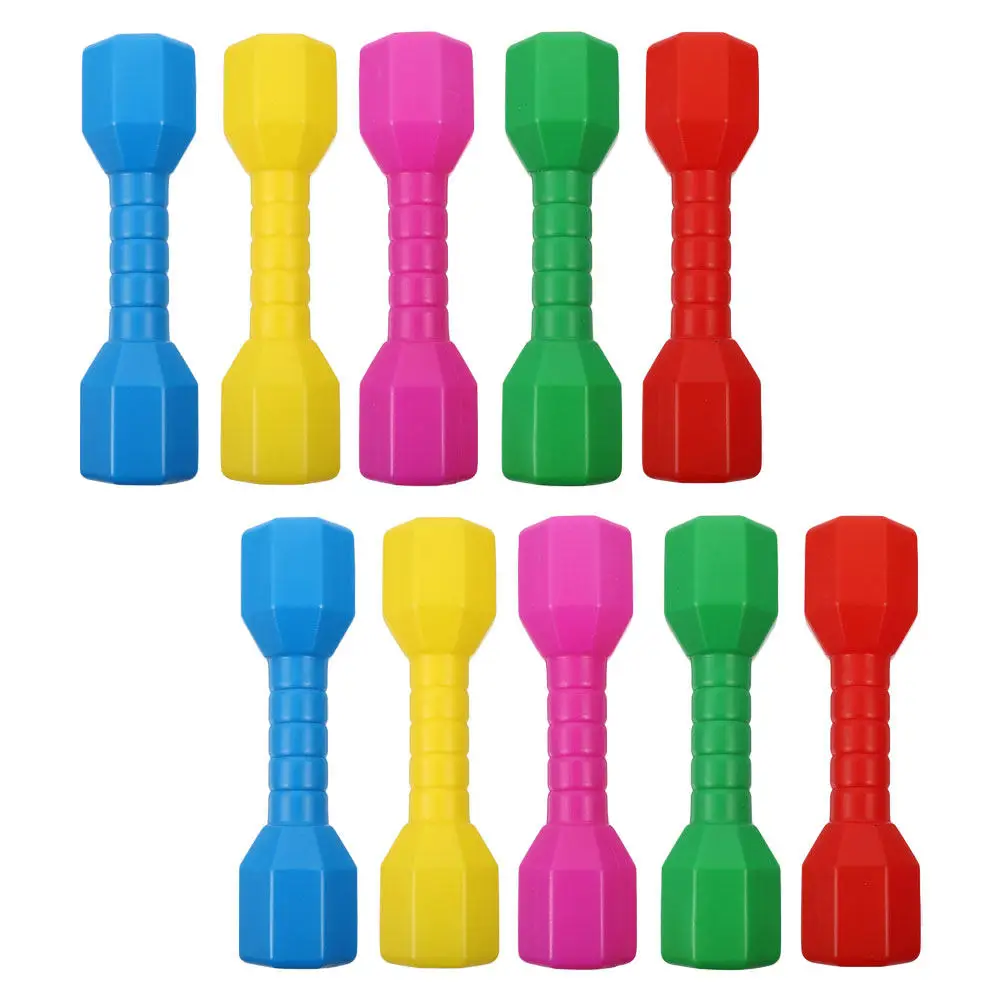10Pcs Kids Exercise Dumbbell Set Colorful Lightweight Hand Weights Safe Coordination Training Workout Toys for Kids