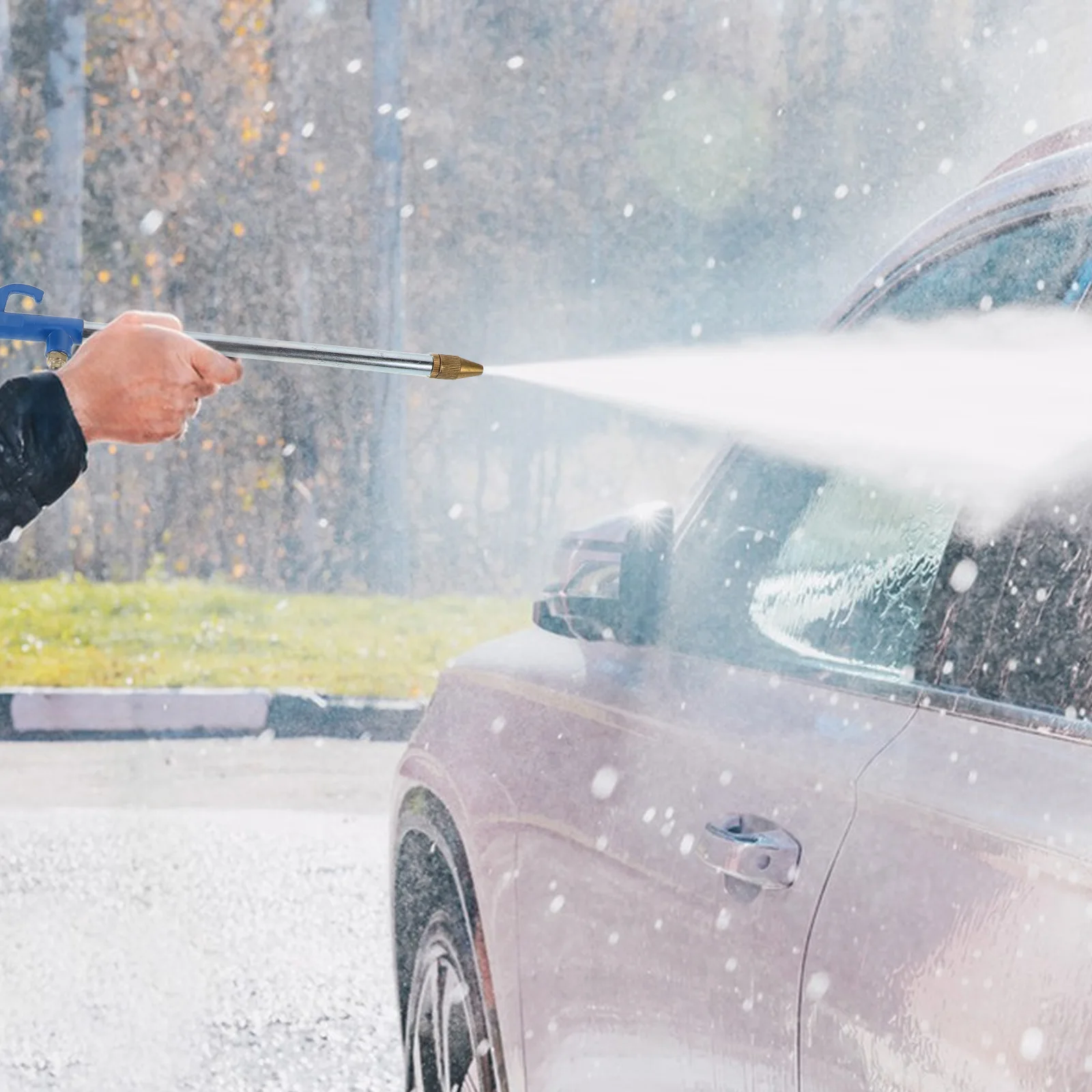 

Car Cleaning Gun High Pressure Spray Extended Reach Portable Water Efficient Durable Cleaner Tools Hose Nozzle Dust Washer