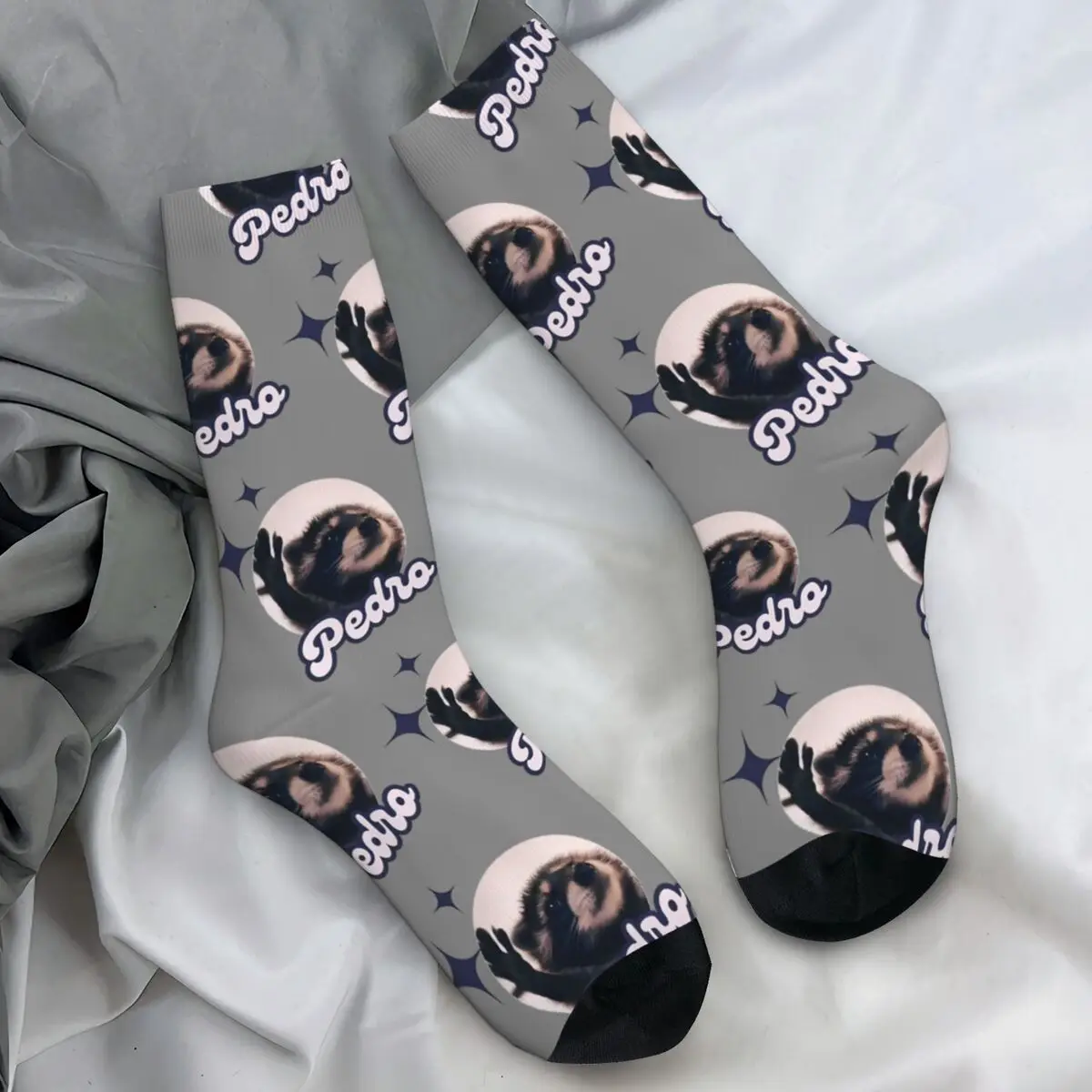

Pedro Raccoon Socks dancing Casual Stockings Spring Anti Slip Men Socks High Quality Pattern Skateboard Socks