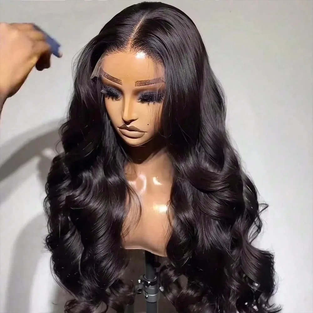 

36-дюймовые парики из натуральных волос с кружевной передней частью 13x4 и 13x6, плотность 200%, с эффектом «волны», предварительно выщипанные, для женщин