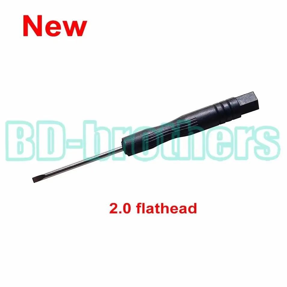 

New 2.0 Flathead Straight Screwdriver Slot Type Slotted Screwdrivers Open Tool for Computer Toy Phone Repairing 3000pcs/lot