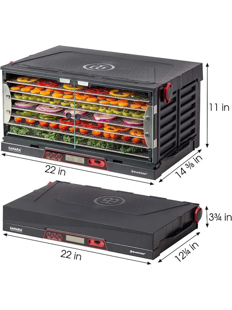SAHARA Folding Food Dehydrator (Stainless Steel Shelves)