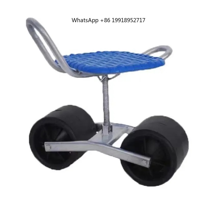 Activity Women's Garden Work Knee Adjustable Height Sturdy Cart Seat Farm Agriculture Rolling Stool with Wheels