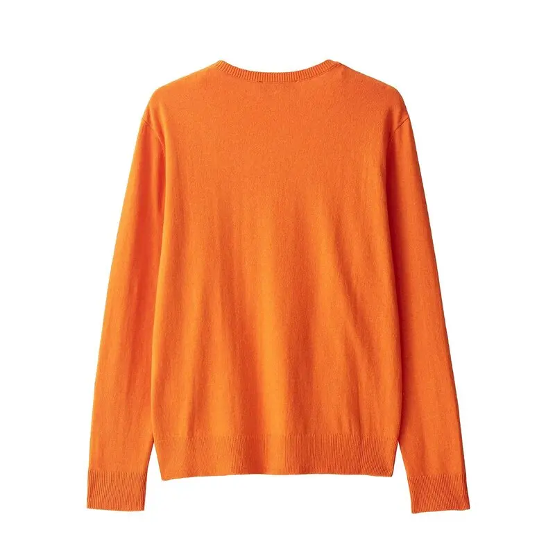 Nowa kolekcja damska jesień 2025, długi rękaw, dekolt w serek, płaskie dzianiny, prążkowany, uniwersalny element do garderoby, dzianinowy top 347028