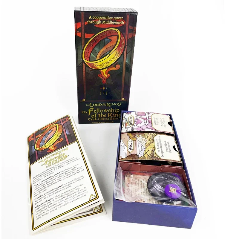The Lord of The Rings The Fellowship of The Ring Trick-Taking Game Bilingual Board Game Cooperative Strategy Card Game Adventure