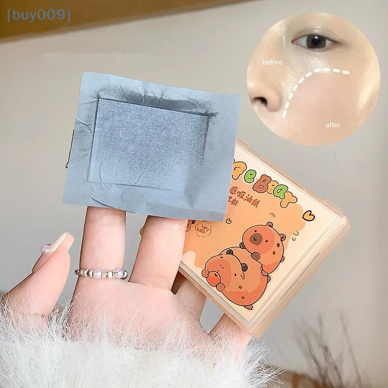 

Oil Blotting Sheets With Makeup Puff 100pcs Matting Face Wipes Oil Control Paper Oil-absorbing Cleaning Makeup Tools Skin Care