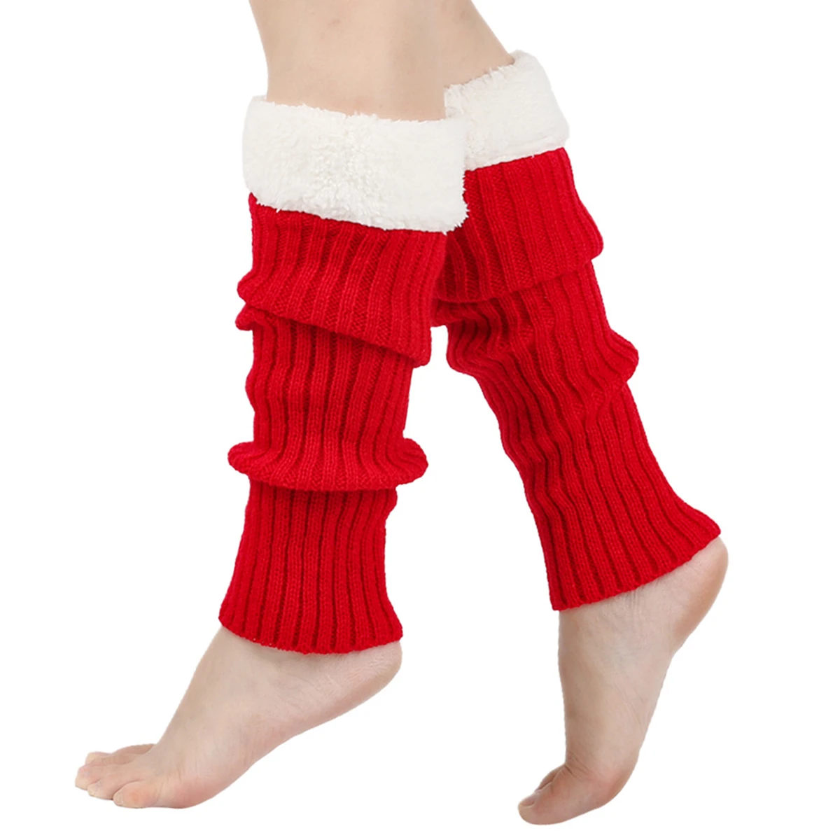 Meias de malha Leg Warmer para mulheres, Meias até o joelho, Velo, Natal, Festa, Dança, Esportes, Yoga, Meninas, Inverno