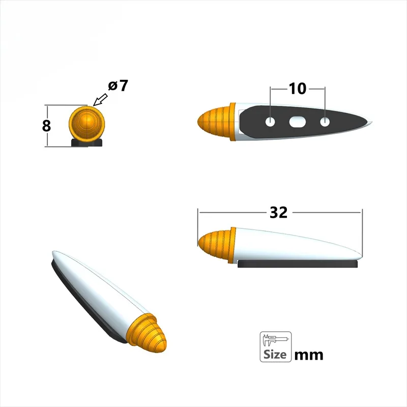 Plastics Car Lights Bull Eye Lamp for 1/14 TAMIYA RC Truck Scania R730 Benz AROCS3363 VOLVO FH16 MAN Car DIY Parts