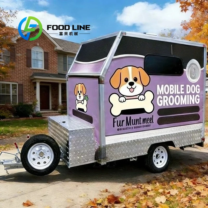 Dog Grooming Trailer With Storage Space Ample Room For Tools Shampoo Towel And Pet Care Accessories