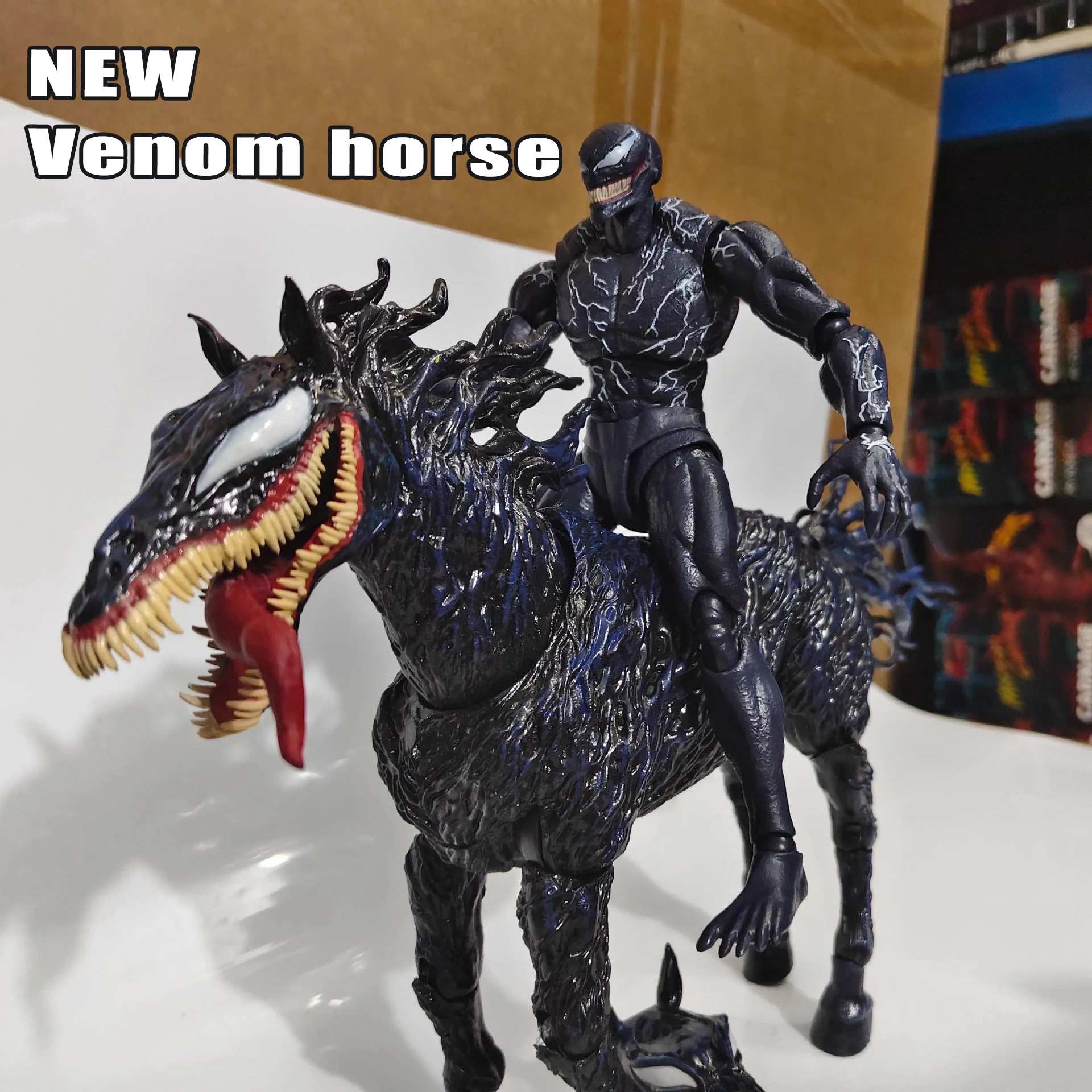 New Venom 3 Last Dance Action Figures Shf Venom War Horse Body Horse Peace Elite Ornament Model Doll Toys Xmas Gifts For Kids