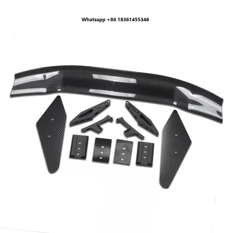

For Mustang GT 2015-2022 Real Carbon Fiber Fibre Rear Trunk Spoiler Big Wing