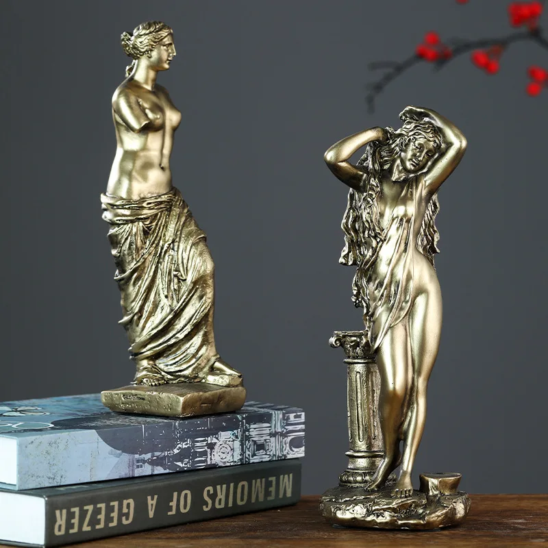 الراتنج فينوس تمثال الأساطير اليونانية تمثال آلهة أفروديت النحت الشمال المنزل الفن زينة غرفة الفن رسم الدعائم