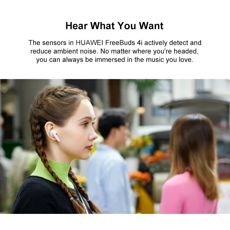 Huawei-auriculares inalámbricos Freebuds 4i, cascos con Bluetooth, cancelación activa de ruido, intrauditivos, estéreo, deportivos, para todos los teléfonos