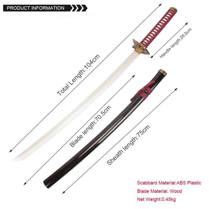 41" 1:1 Anime Katana Comic Karakter Matsumoto Rangiku Cosplay Prop Vakantiecadeau