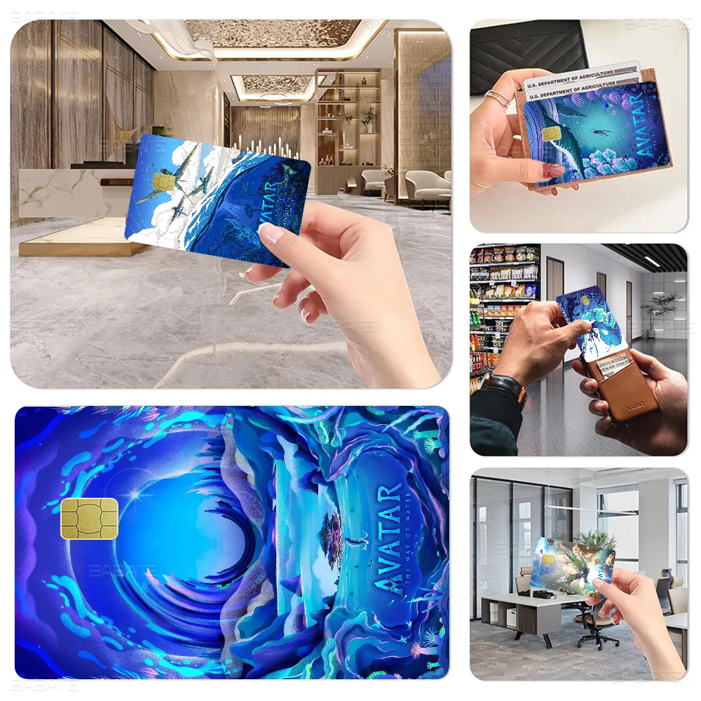 A-AvatarS The Way Of Water Diy Credit Debit Card Sticker Party Sticker Decoration Waterproof Small Chip Card Skin Sticker