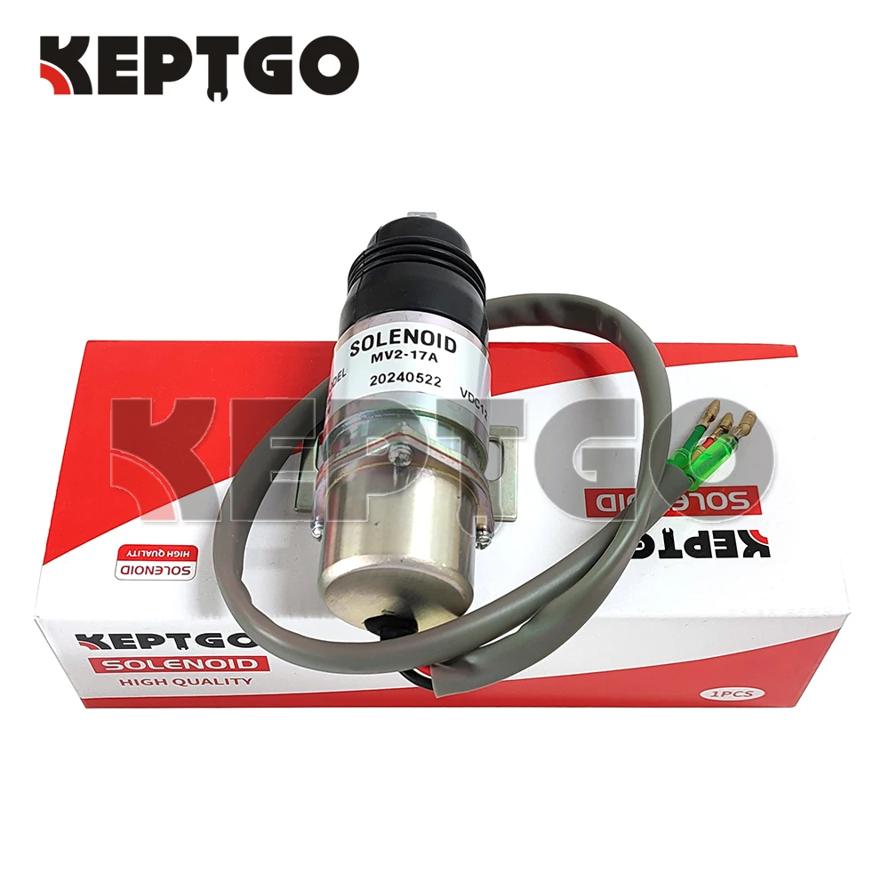 

12V Solenoid 8944533411 8-944533410 MV2-17A For Hitachi Isuzu 4JG1 4JG2 6BG1 6BB1 6B61 4J62 4J61 Engine