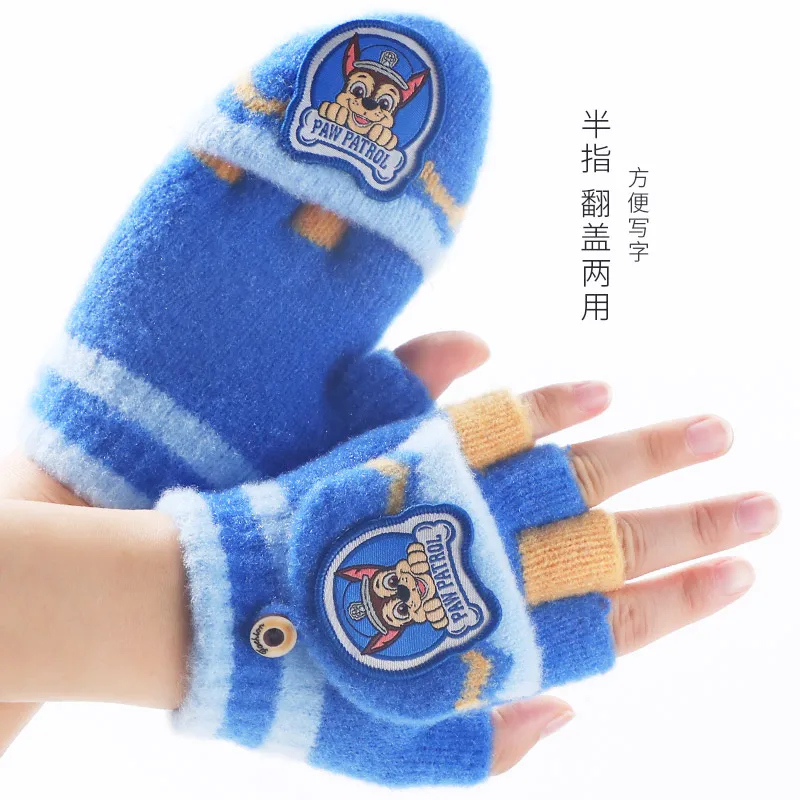 Genuino Paw Patrol Inverno BAMBINI Guanto Chase Marshall Skye Everest Rubble Zuma Rocky Girl Boy Guanti da esterno Regalo per bambini 2-10T