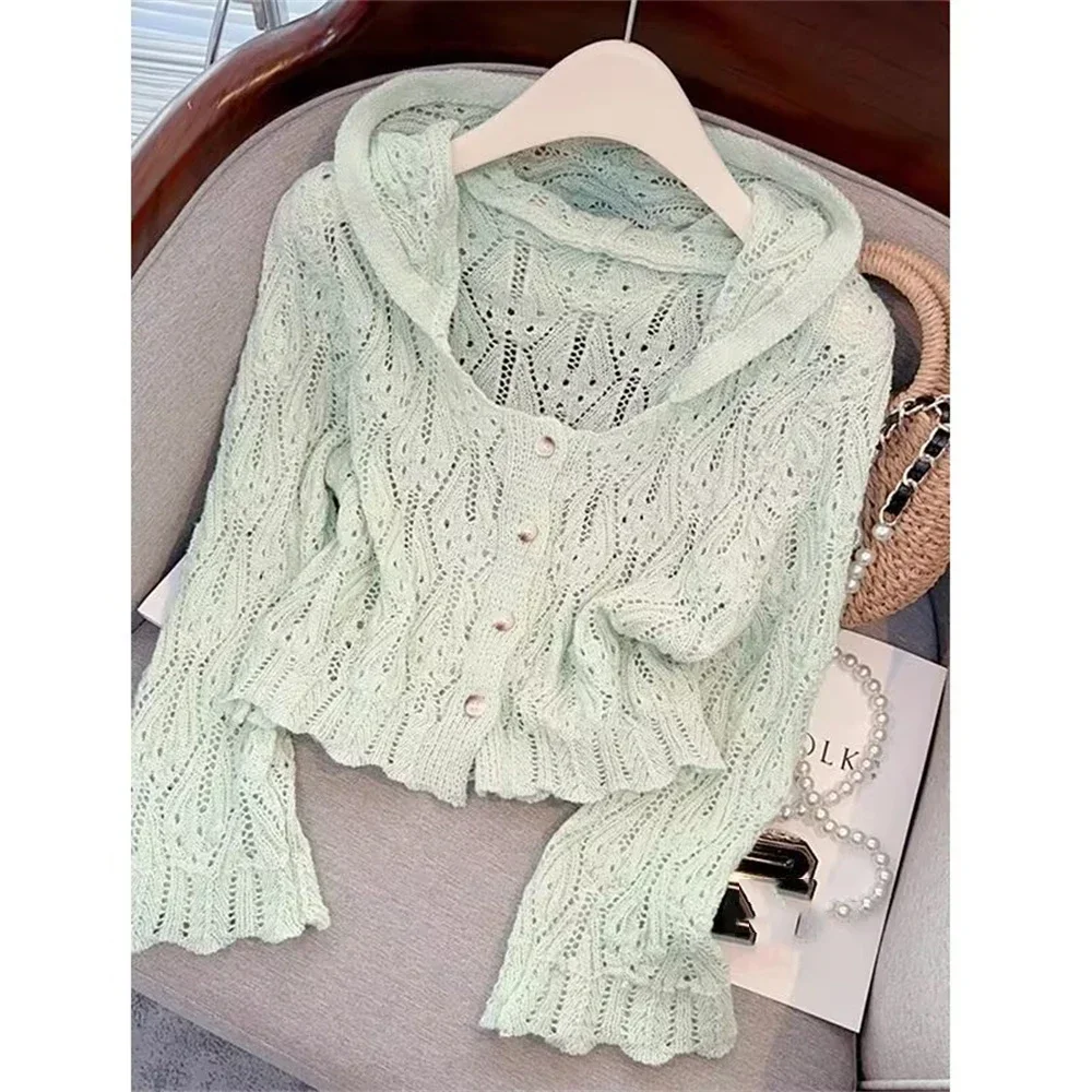 

2025 Korean Fashion V-neck Loose Thin Knitted Oversized Cardigan Autumn Winter Women Clothing New Elegant Solid Soft Sweater Top