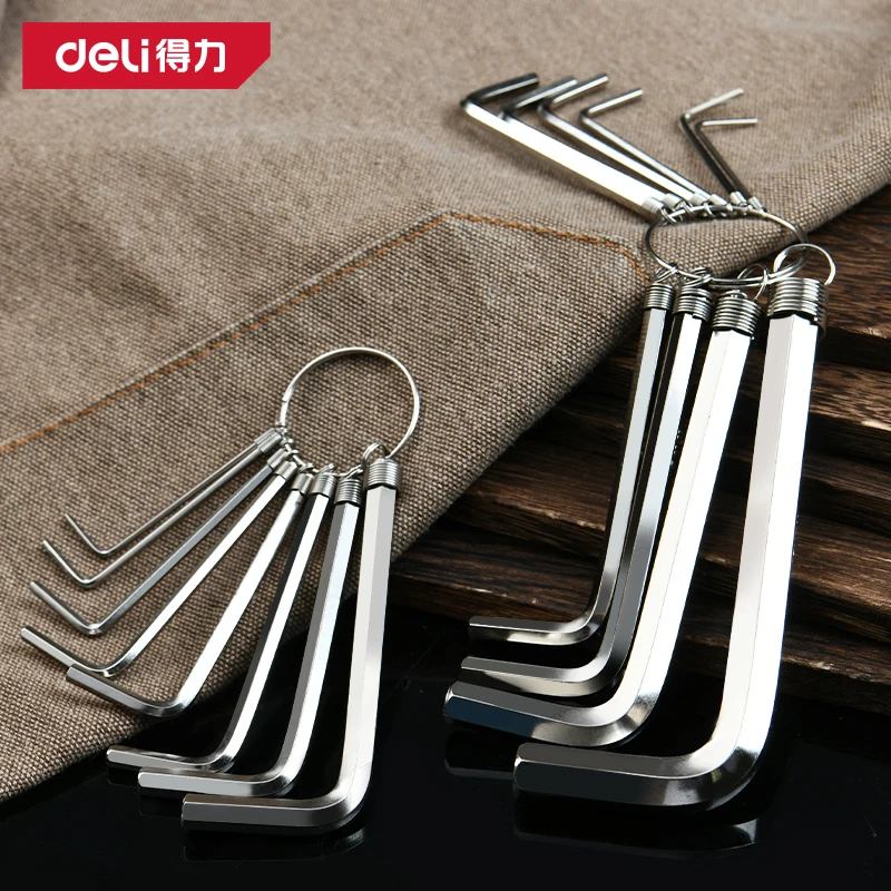 8/10 Stück Hängering Flachkopf Sechseckiges Set Vernickeltes Sechseck für SCHLÜSSEL-Set Chrom-Vanadium-Stahl Mehrzweck-Reparaturwerkzeug