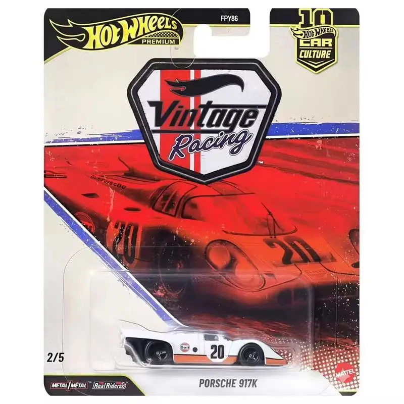 New Hot Wheels Premium Car Culture Vintage Racing Jaguar Porsche Corvette Ferrari Lancia 1:64 Model Cars Ornament Holiday Gifts view 2