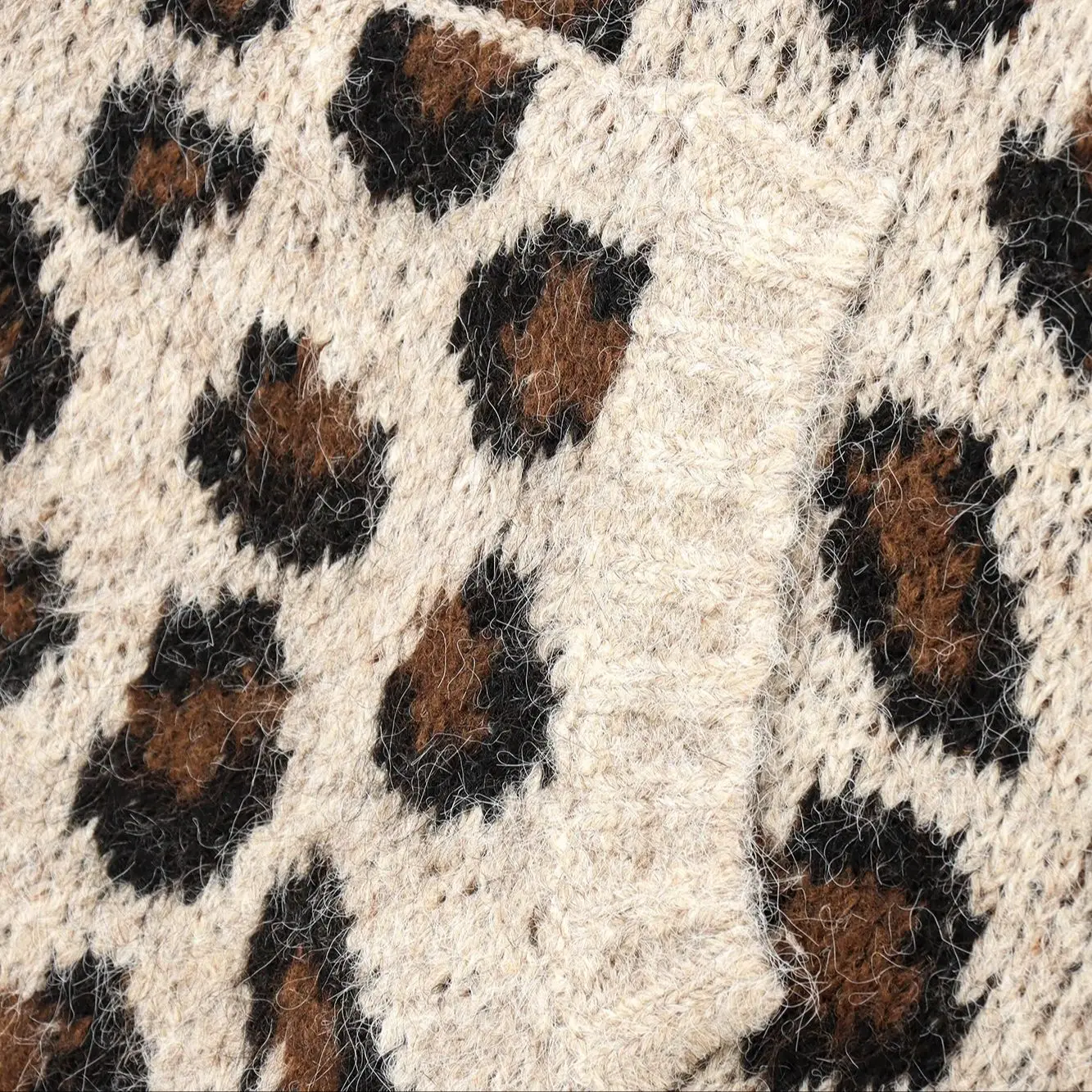 الشتاء النساء الملابس هوديي سترة الحيوان نمط الجاكار الرباط بأكمام طويلة محبوك البلوز امرأة #6