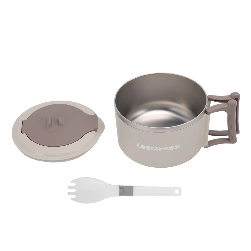 316 Stainless Steel Microwave Ramen Bowl Foldable Handle 1200ml Insulated Noodle Bowl Noodle Container With Lid For Office