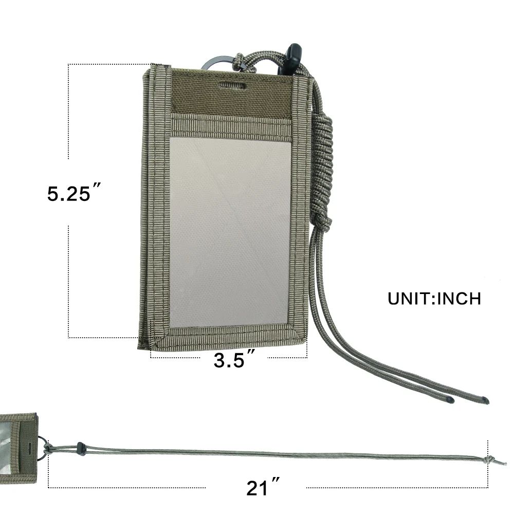 Excelente elite spanker tactical id card caso remendo pescoço cordão cartão de crédito organizador bolsa ajustável pescoço cordão