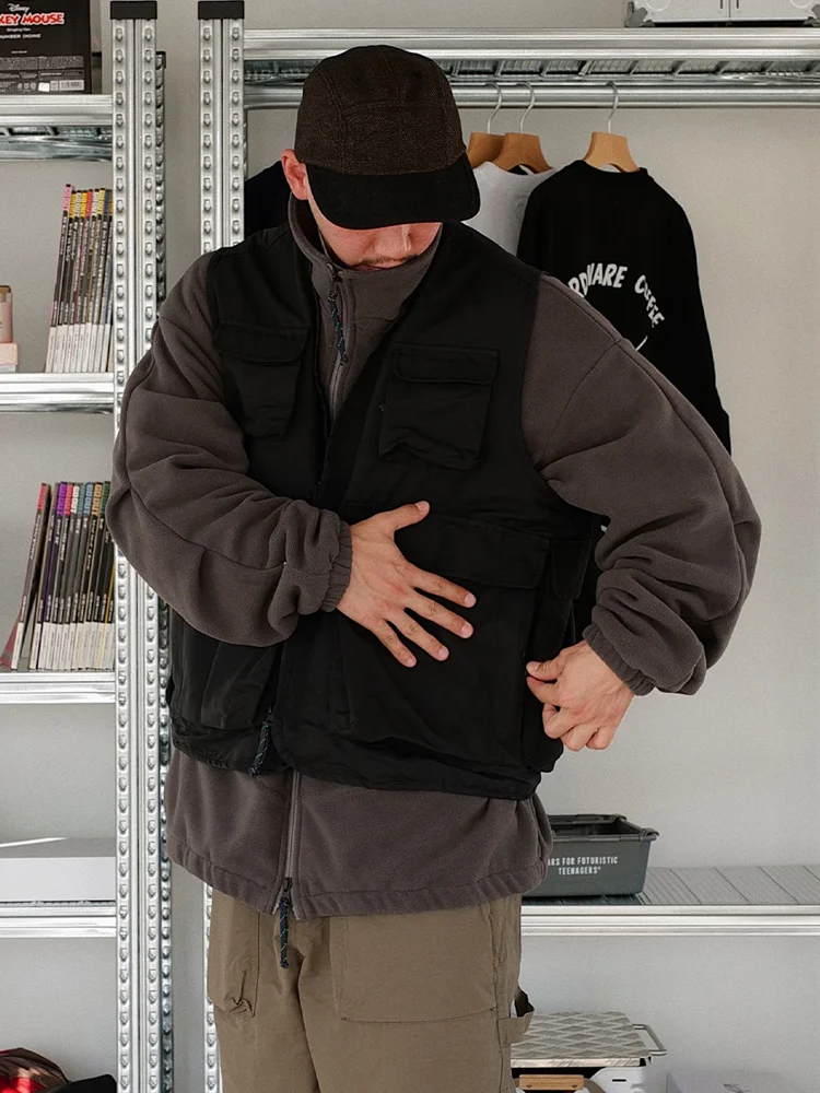 Gilet tattico multitasche Broshood 21aw in stile giapponese